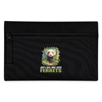 Ferret Frettchen - Pencil Case - black - Front