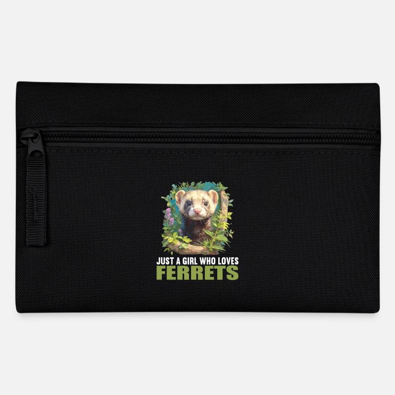 Ferret Frettchen - Federtasche - Schwarz