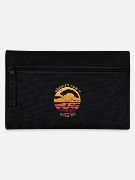 Gravity Can't Hold Me – Paragliding Design - Federtasche - Schwarz
