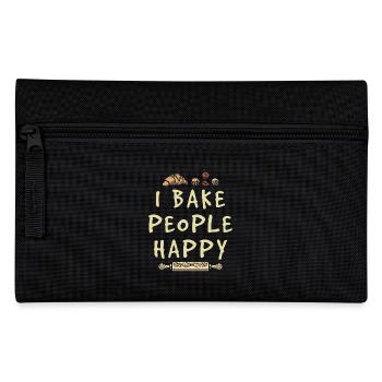 Patissier Baker Bake People Happy Baking - Pencil Case - black - Front