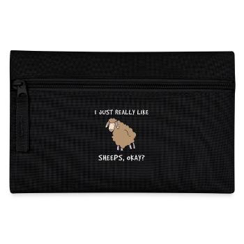 Really Like Sheeps Farmer Farming - Pencil Case - black - Front