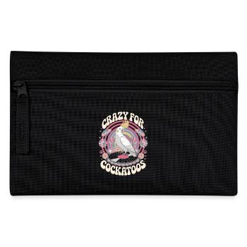 Crazy For Cockatoos Bunte Schallplatten - Federtasche - Schwarz - Vorne