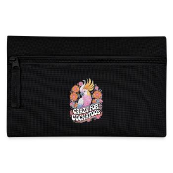 Crazy For Cockatoos Bunte Papageienfreude - Federtasche - Schwarz - Vorne