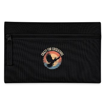 Crazy For Cockatoos Retro Stil Vogel - Federtasche - Schwarz - Vorne