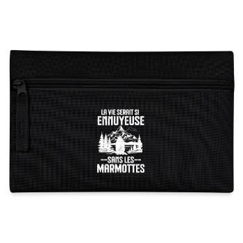 La vie serait si ennuyeuse sans les marmottes - Trousse - noir - Devant