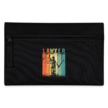 Law Attorney Justice Solicitor Lawyer - Pencil Case - black - Front
