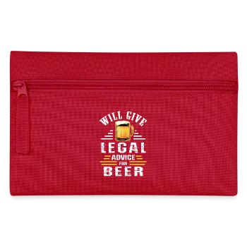 L’avocat donne des conseils juridiques à l’avocat de la bière - Trousse - rouge - Devant