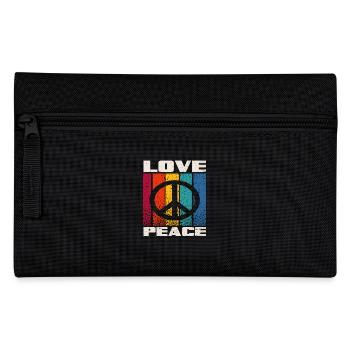 Amour Paix Arc-en-ciel Vintage - Trousse - noir - Devant