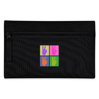 Poignée de paix colorée Pop Art Design - Trousse - noir - Devant