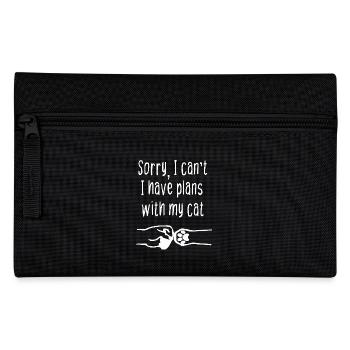 Sorry I can t I have plans with my cat - Pencil Case - black - Front