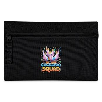 Cockatoo Squad Bunte Party Papageien Spaß - Federtasche - Schwarz - Vorne