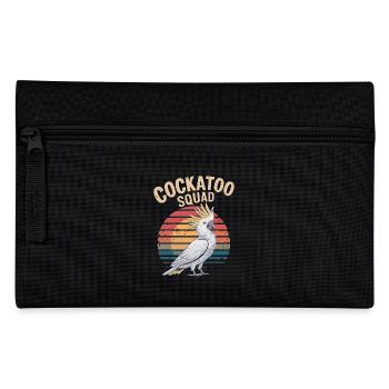 Cockatoo Squad Papageien Fans Vintage Stil - Federtasche - Schwarz - Vorne