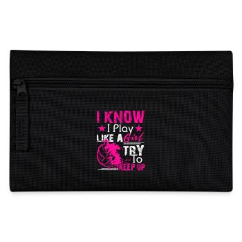 Volleyball I Know I Play Like A Girl - Pencil Case - black - Front