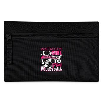 Volleyball Let A Girl Show You How To Play - Pencil Case - black - Front