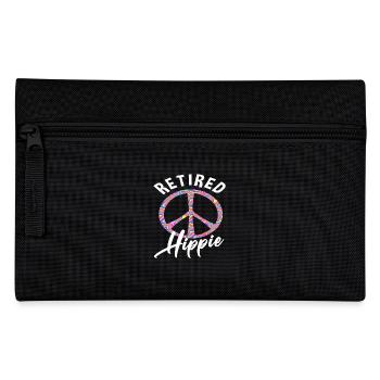 Retired Hippie Peace Zeichen Buntes Design - Federtasche - Schwarz - Vorne