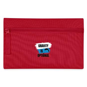 Gravity Is Optional – Paragliding Freedom - Pencil Case - red - Front