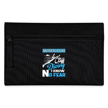 Cliff Diving When I Go Cliff Diving I Know No Fear - Pencil Case - black - Front