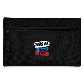Soaring High Living Life – Paragliding Design - Federtasche - Schwarz - Vorne