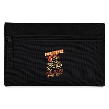 Dirt Biker Riding Freestyle Motorcross Dirt Bike - Federtasche - Schwarz - Vorne