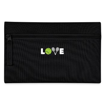 Sport Racket Love Smash Racquet Tennis - Pencil Case - black - Front