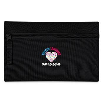 Speech Language Pathologist Herz Handabdrücke - Federtasche - Schwarz - Vorne