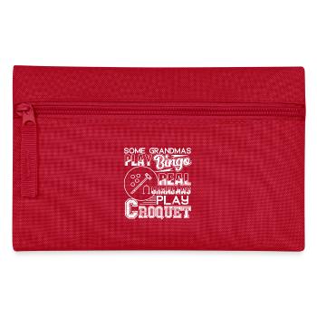 Croquet Real Grandmas Play Croquet - Pencil Case - red - Front