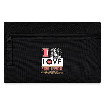 I Love Saint Bernard Dog - Pencil Case - black - Front