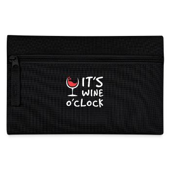 Cocktail Sein Wein Uhr Wein - Federtasche - Schwarz - Vorne