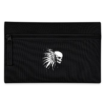 Crâne avec des ailes pour motards – look grunge - Trousse - noir - Devant