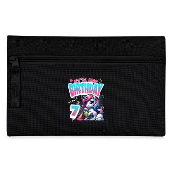 7ème anniversaire Licorne Graffiti Girl - Trousse - noir - Devant