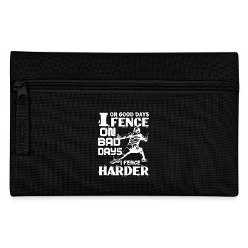 Fencing I Fence Harder - Pencil Case - black - Front