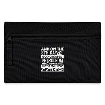 Petroleum Engineer God Created Petroleum Engineer - Pencil Case - black - Front