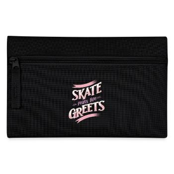 patineur à roulettes fête patin à roulettes feats life greets cadeau - Trousse - noir - Devant