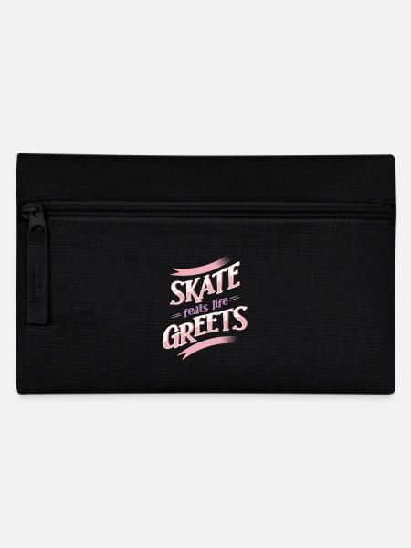 Rollerskater Party Skate Feats Life Greets Gift - Federtasche - Schwarz