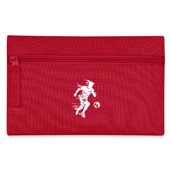 Fußballspieler Zeichnung - Federtasche - Rot - Vorne