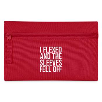I flexed and the sleeves fell off - Pencil Case - red - Front