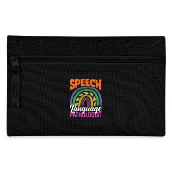 Speech Language Pathologist Regenbogen - Federtasche - Schwarz - Vorne