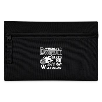 Wherever Dodgeball Takes Me My Heart Will Follow - Pencil Case - black - Front