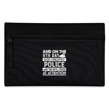Police God Created Police - Pencil Case - black - Front