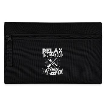 Relax The Makeup Artist Has Arrived - Pencil Case - black - Front