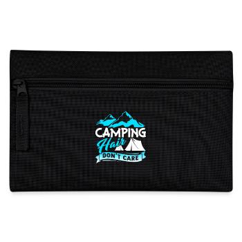 Camping Hair Don't Care - Pencil Case - black - Front