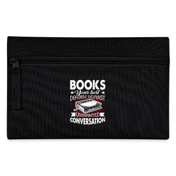Books Your Best Defense Against Unwanted - Pencil Case - black - Front