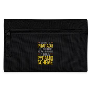 Pharaoh Running Pyramid Egyptian Myth - Pencil Case - black - Front
