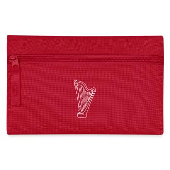 Drawn line art harp - Pencil Case - red - Front
