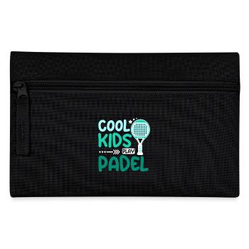 Enfants Cool kids jouent au padel - Trousse - noir - Devant