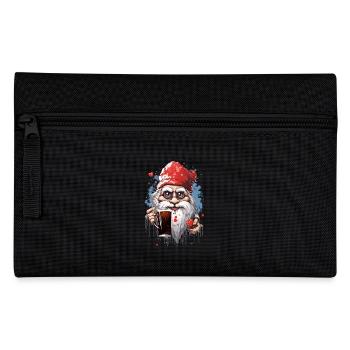 Gnome with Santa hat - Pencil Case - black - Front