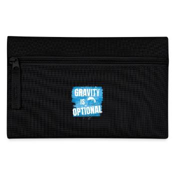 Gravity is optional - Aviator Saying - Pencil Case - black - Front