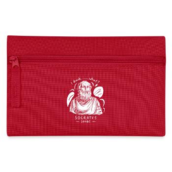 Philosophischer Humor für Denker - Federtasche - Rot - Vorne