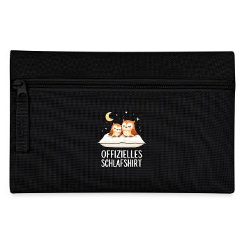 Offizielles Schlafshirt Eulen Eule Paar - Federtasche - Schwarz - Vorne