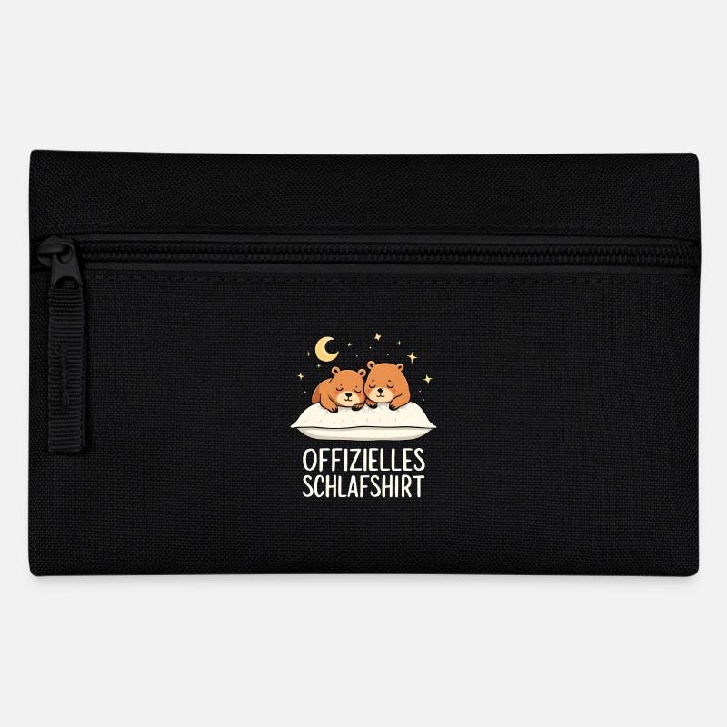 Offizielles Schlafshirt Capybaras Capybara Paar - Federtasche - Schwarz